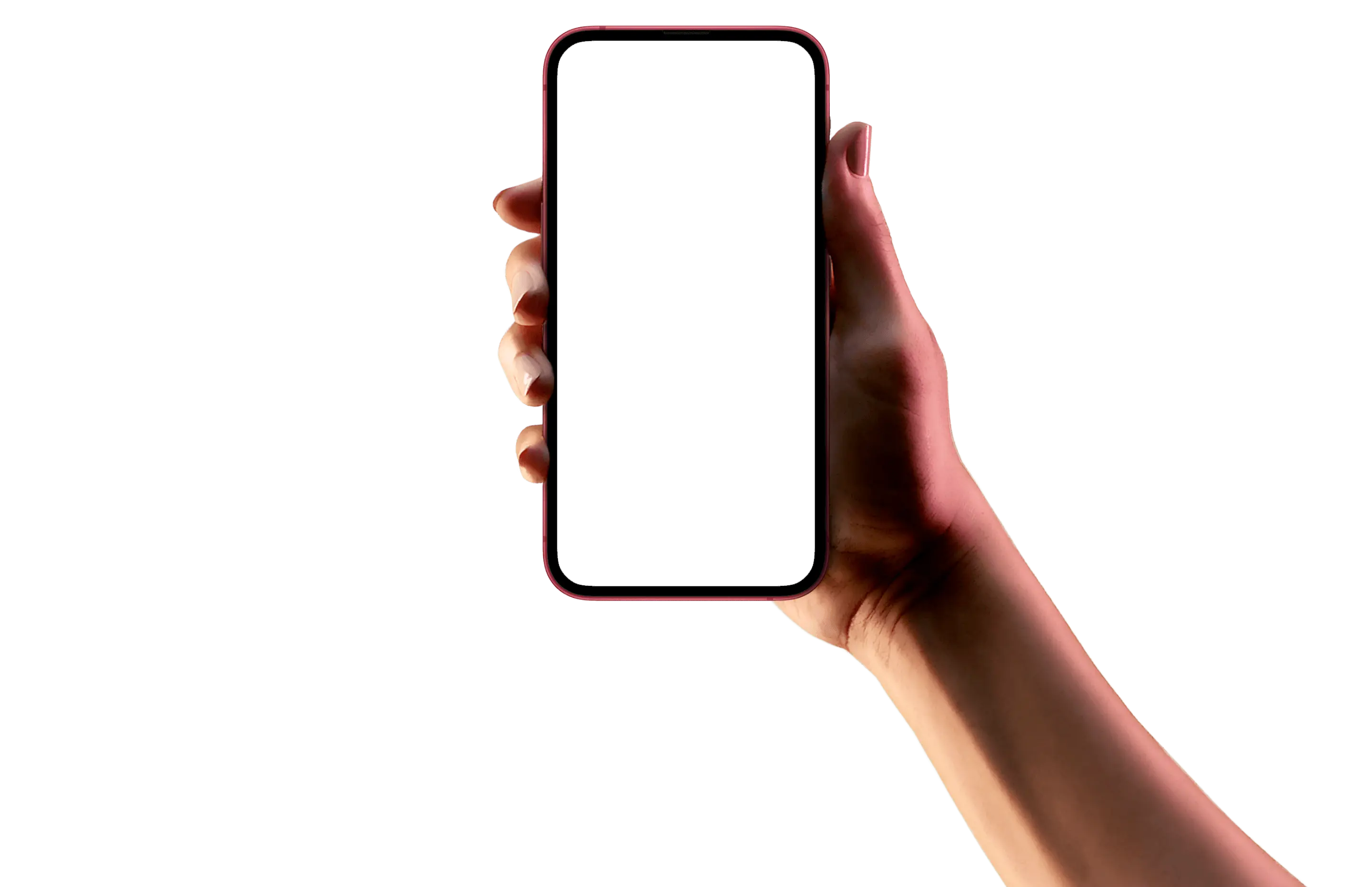 Hand holding phone with Daisor app